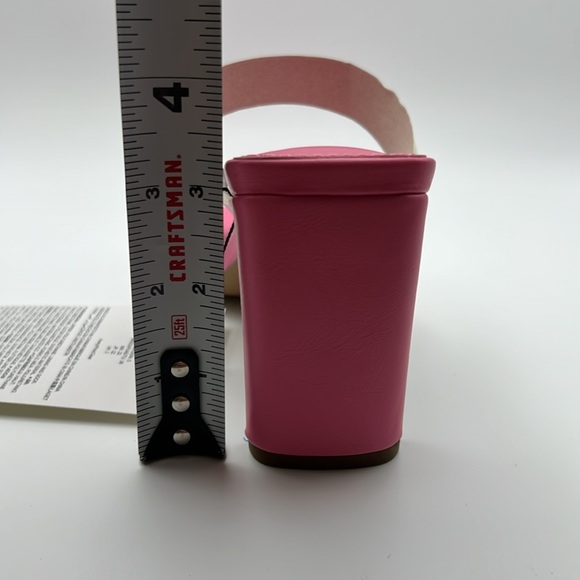 The Drop Women's Avery Square Toe Two Strap HighHeeled Sandal Pink/Clear Size 9 - Picture 4 of 4